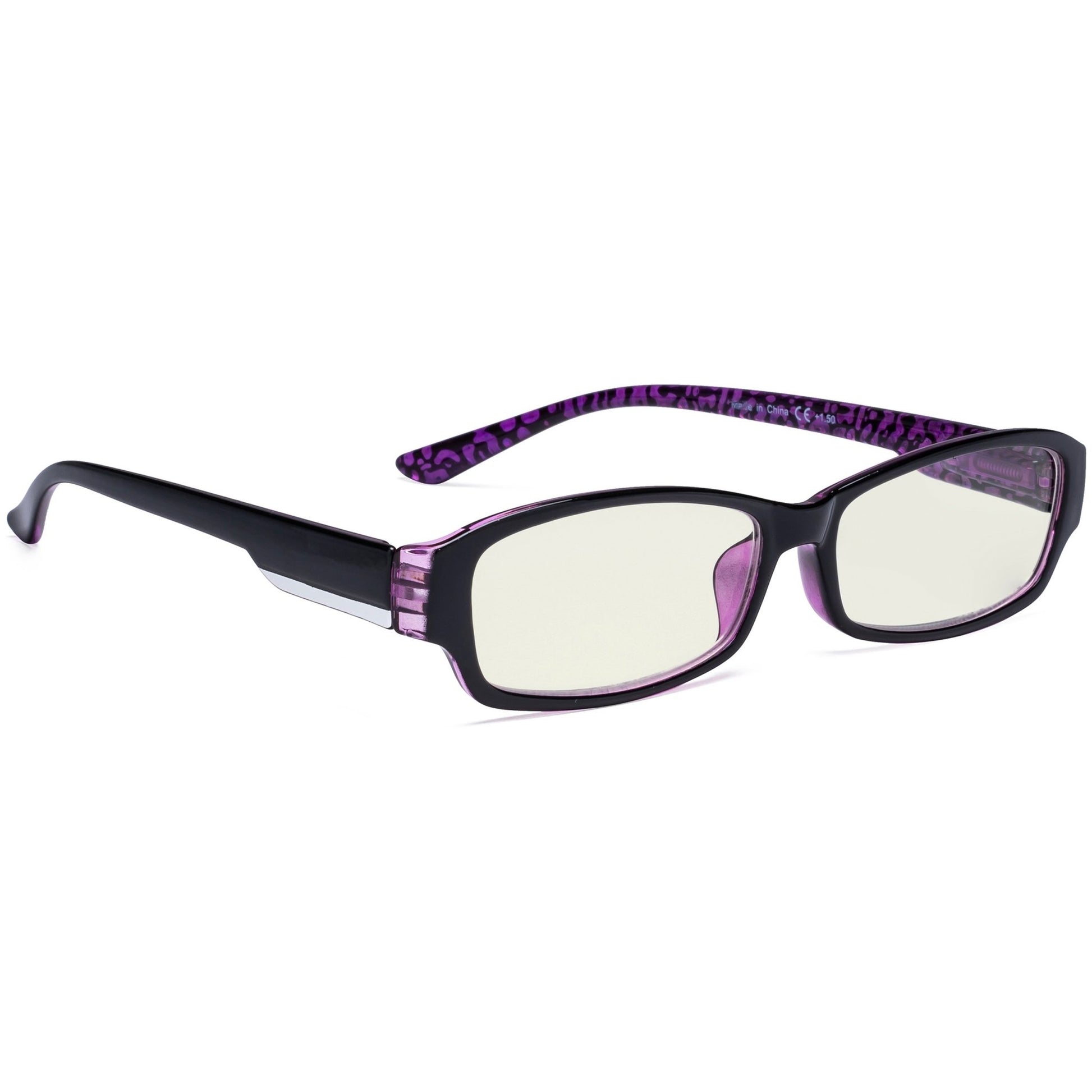 Blue Light Filter Reading Glasses Purple UVR9105-A