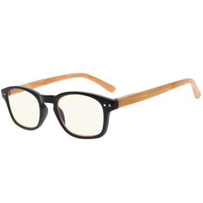 Bamboo-look Temples Computer Reading Glasses Black CG034