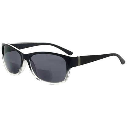 Fashion Bifocal Reading Sunglasses Black Transparent SG821