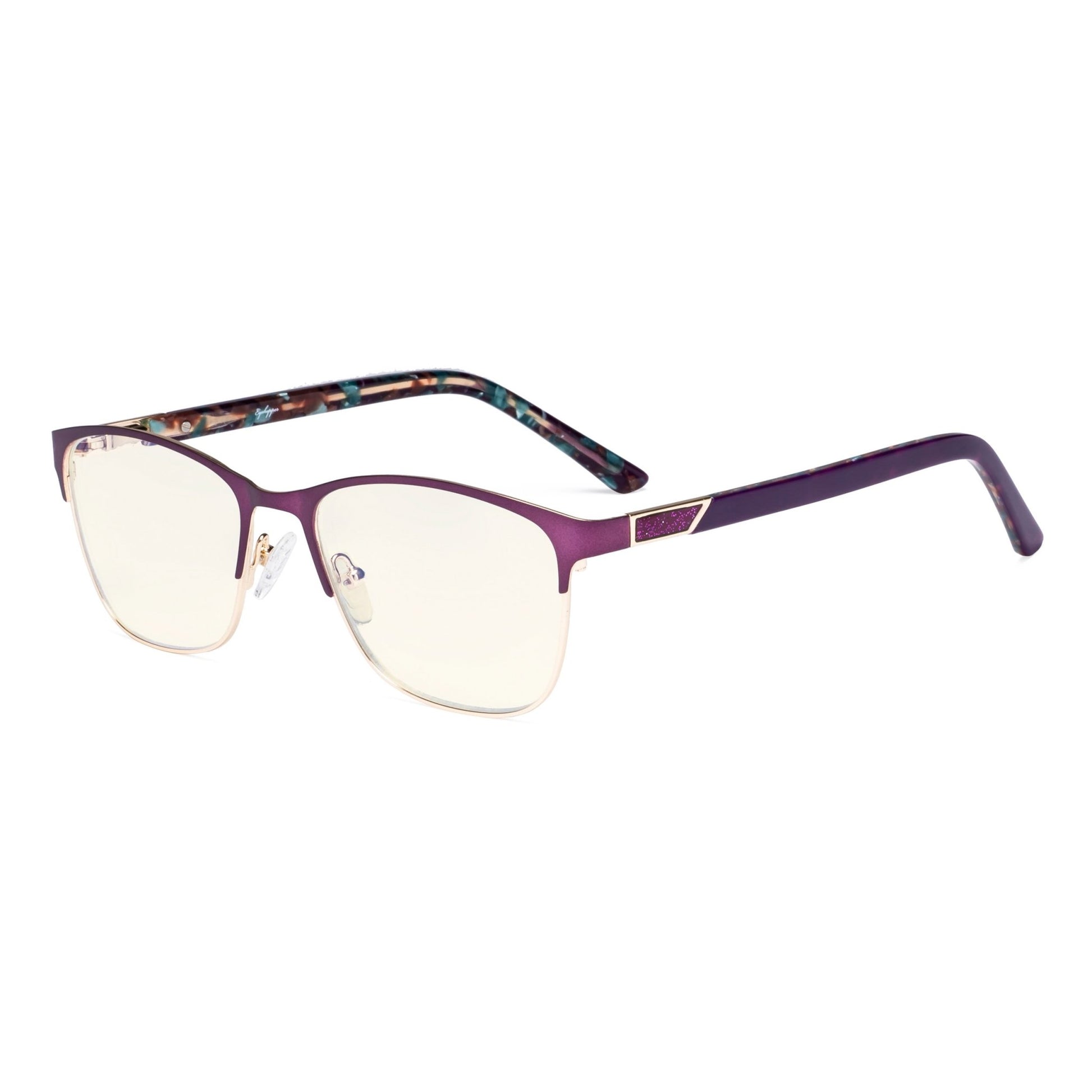 Blue Light Filter Eyeglasses Purple LX19015-BB40