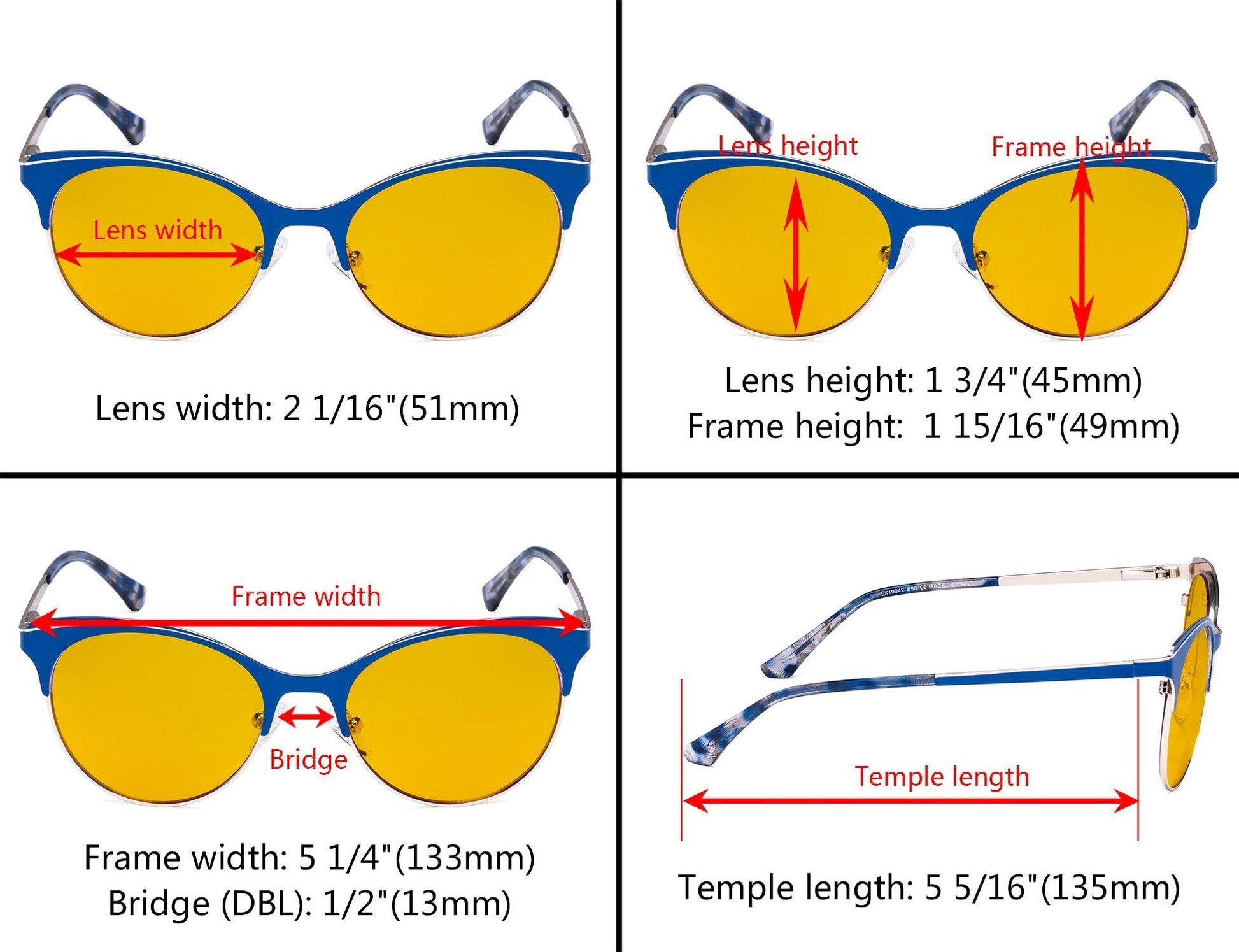 Blue Light Blocking Eyeglasses Dimension