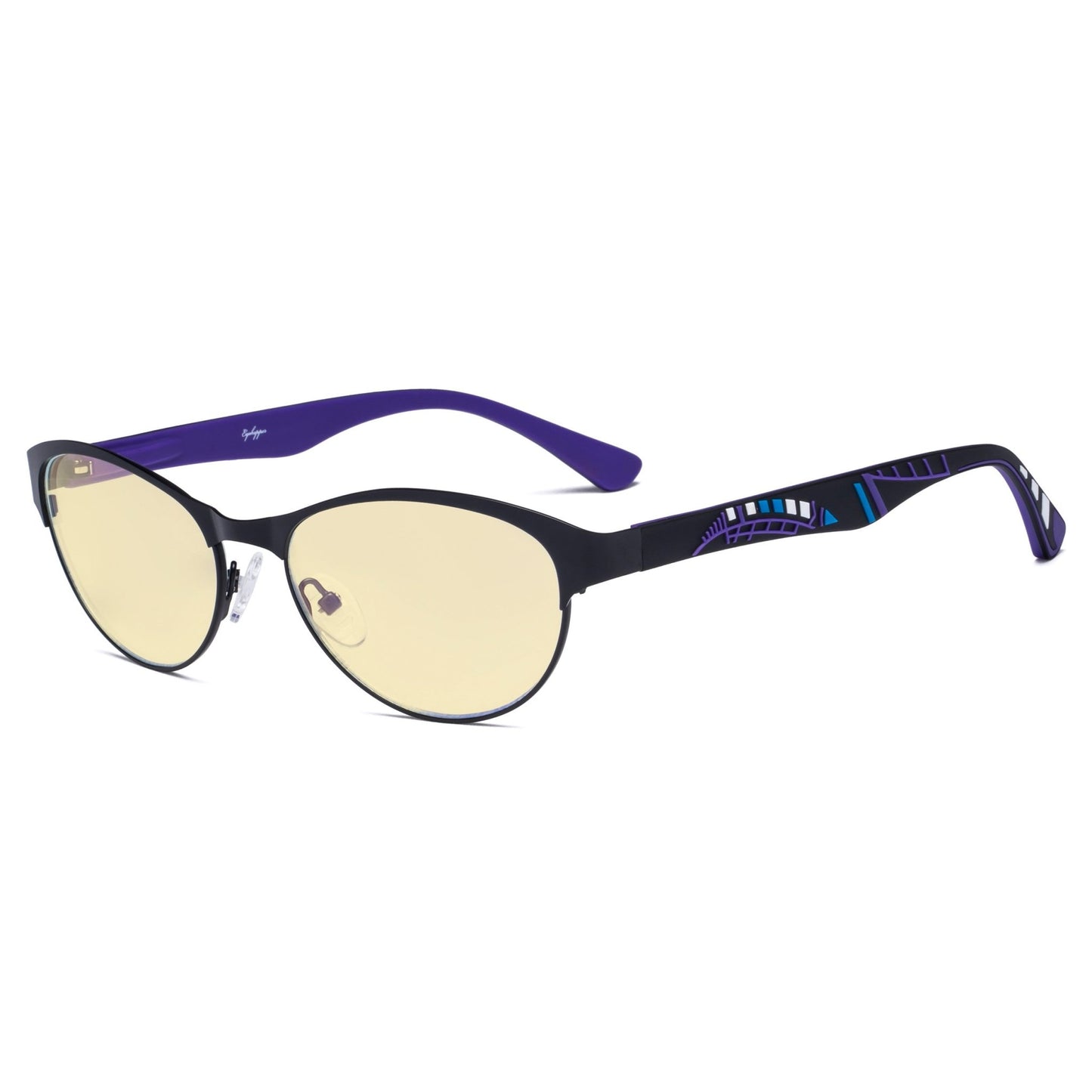 Blue Light Blocking Eyeglasses Black Purple TM17004