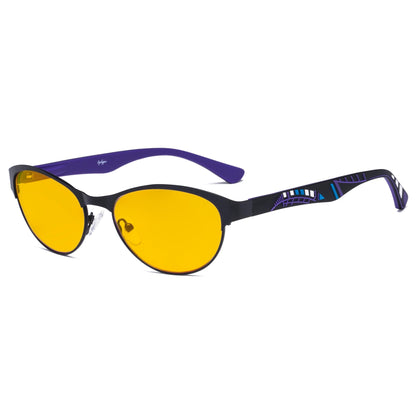 Blue Light Blocking Eyeglasses Black Purple HP17004