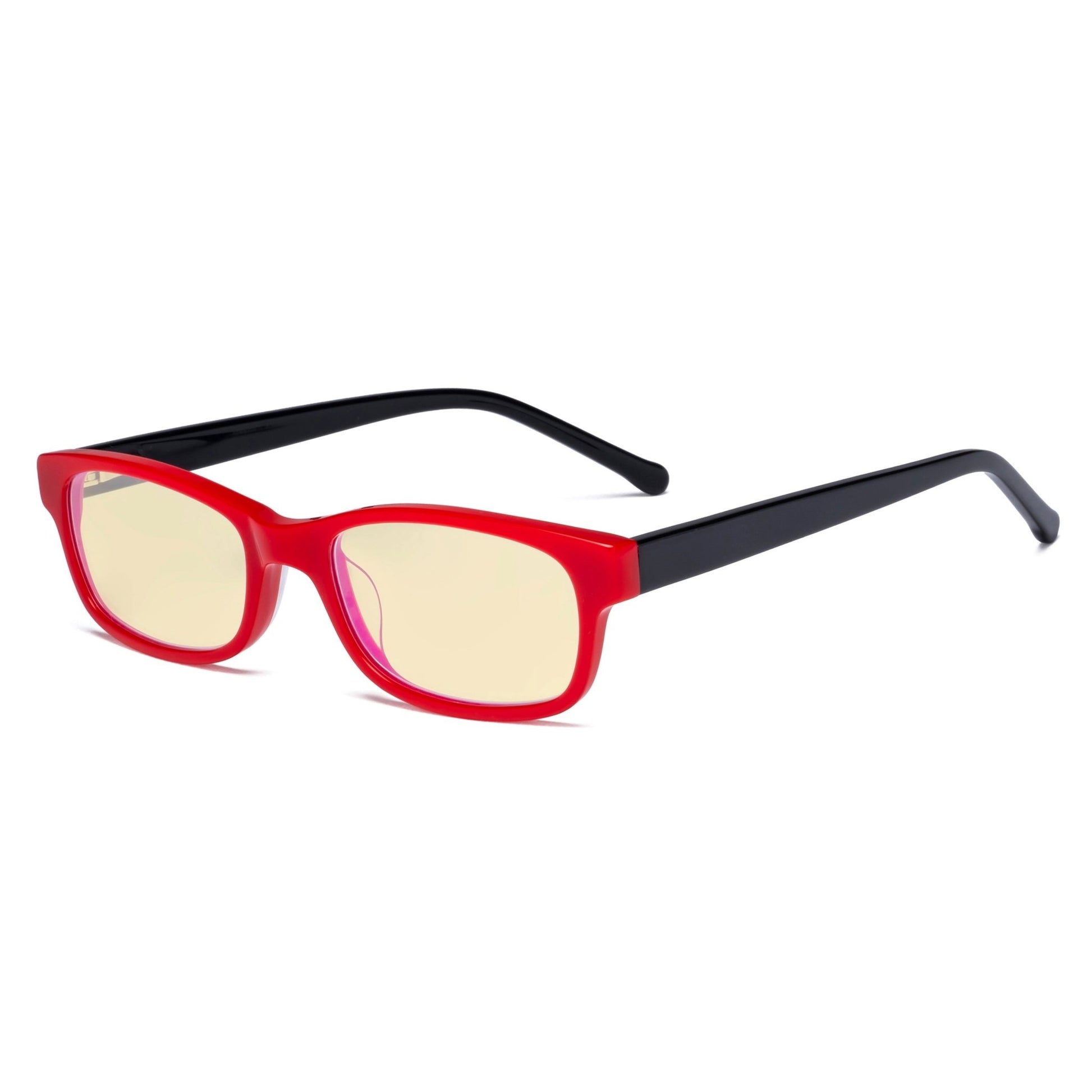 Blue Light Blocking Eyeglasses Red-Black K02-BB60