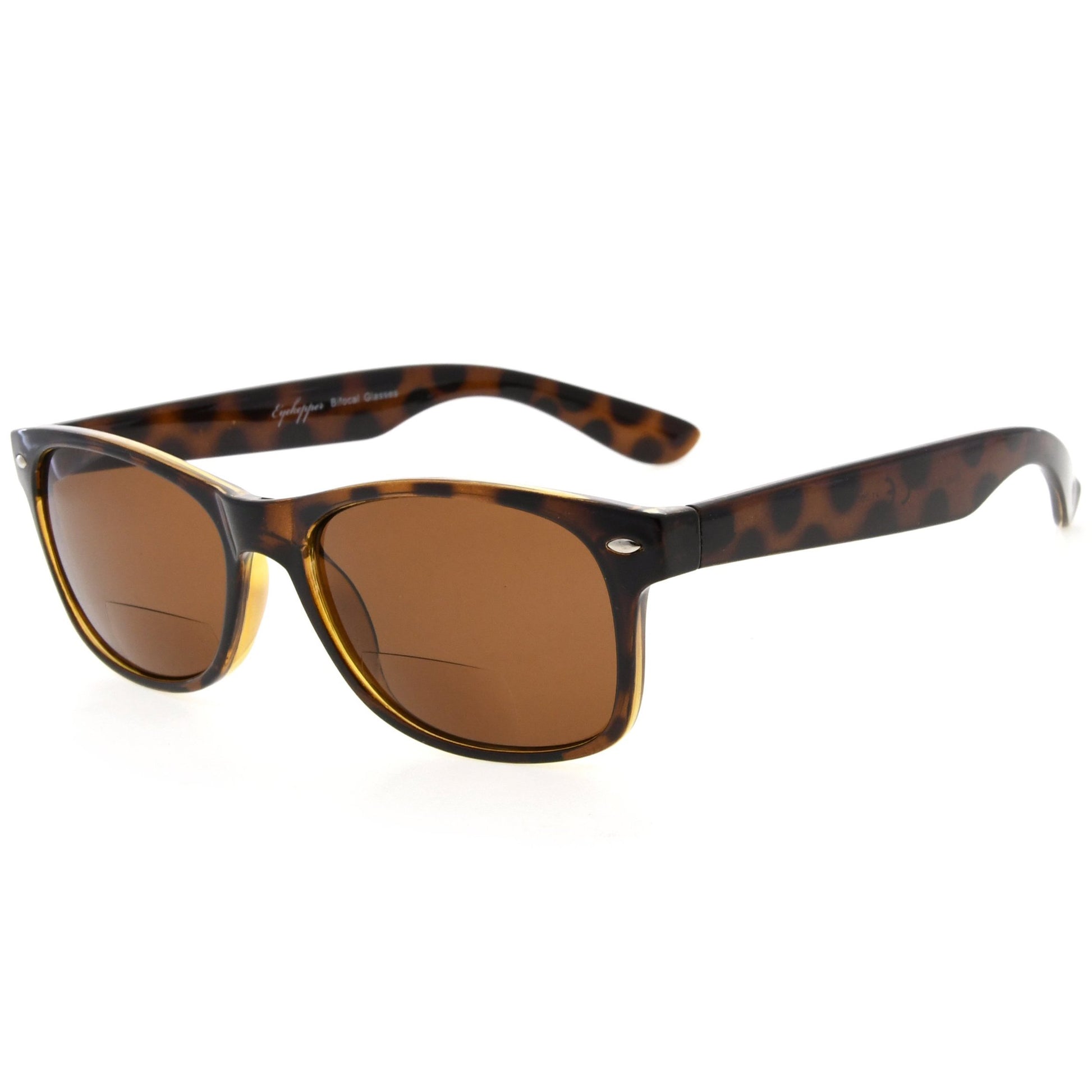 Square Bifocal Sunglasses Brown Lens SBR093