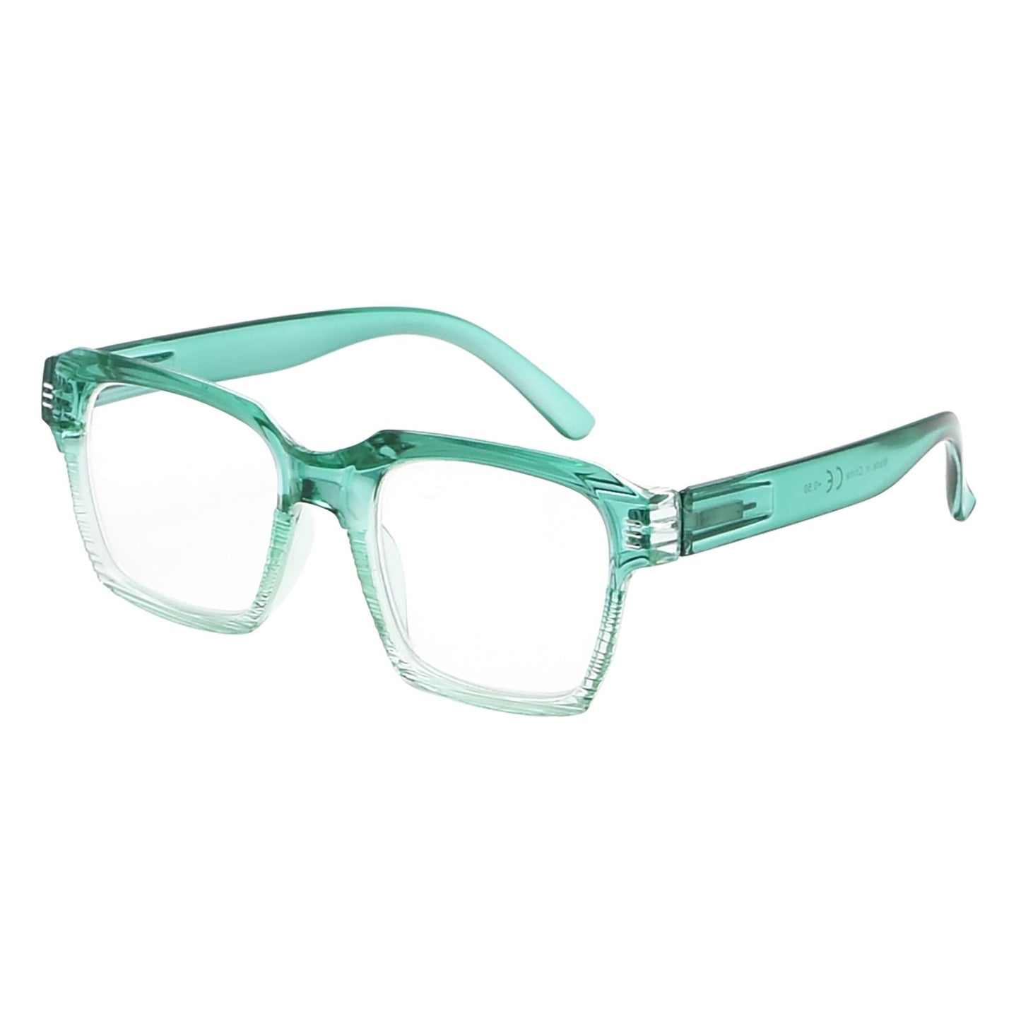 Square Reading Glasses Green R2024