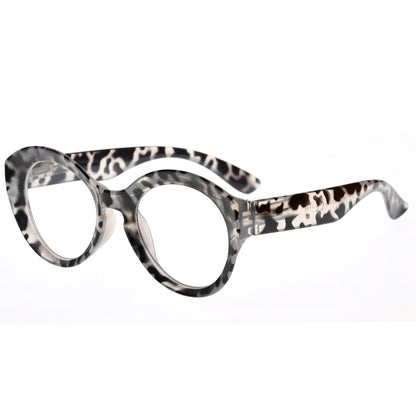 Fashion Round Large Frame Reading Glasses for Women R2004