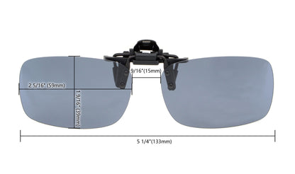 Flip-up Clip-on Sunglasses Polarized 59x39 MM JQ2