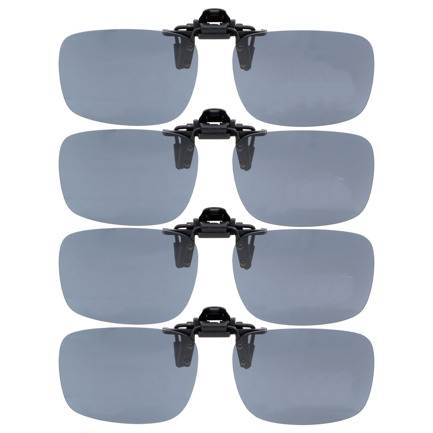Rectanlge Sunglasses Flip up Polarized Grey JQ3