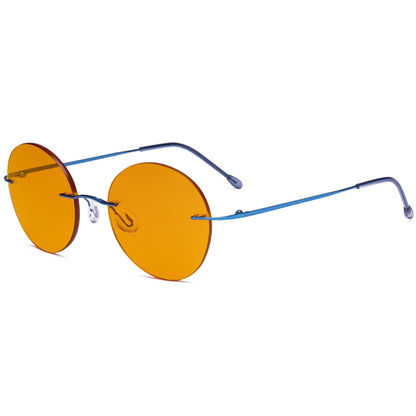 Frameless Round Blue Light Blocking Reading Glasses DSWK9910