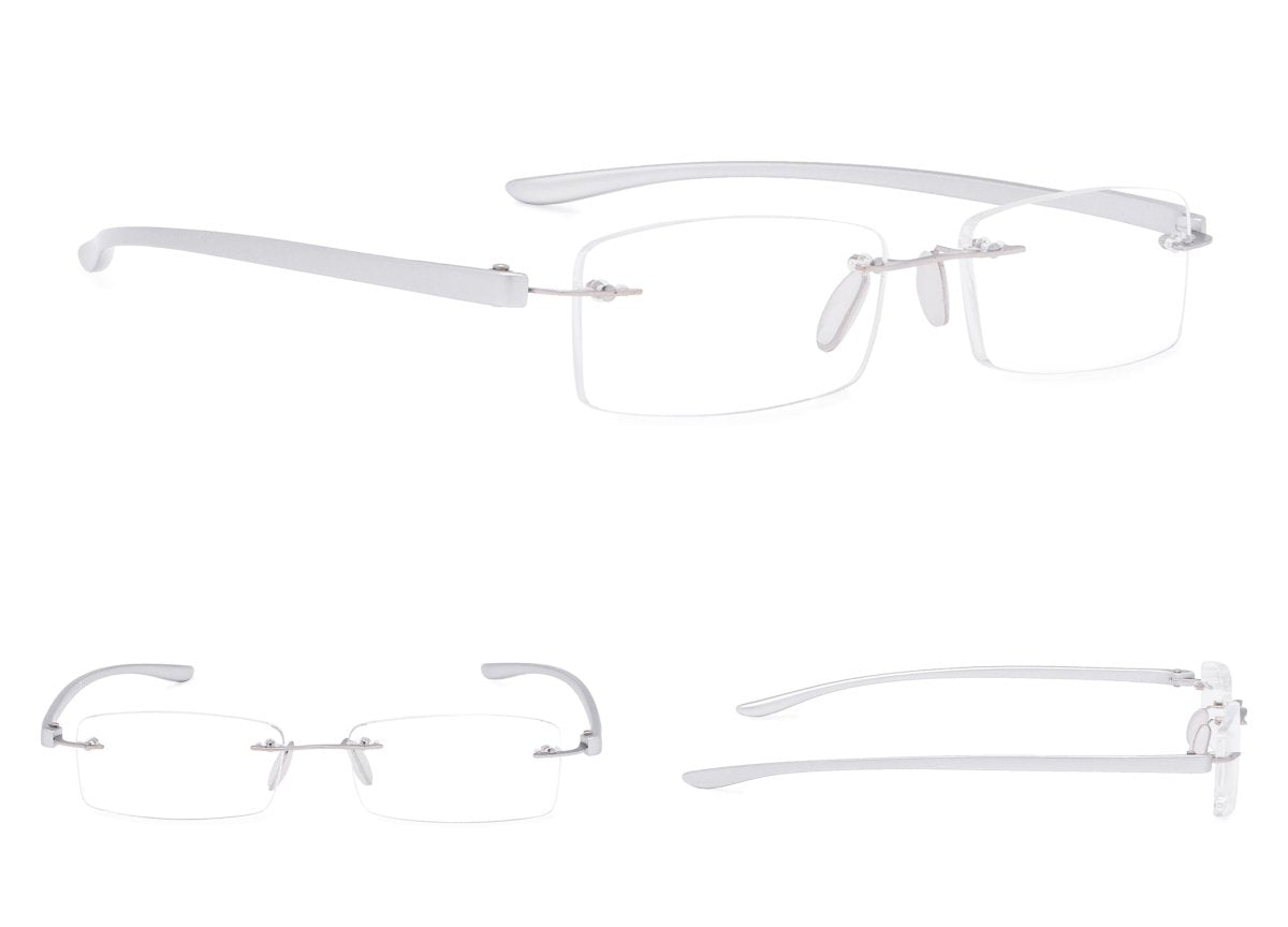 Frameless Small Lenses Reading Glasses Women Men R14001-Aeyekeeper.com