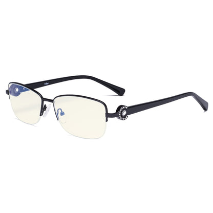 Blue Light Filter Eyeglasses Black LX19008-BB40
