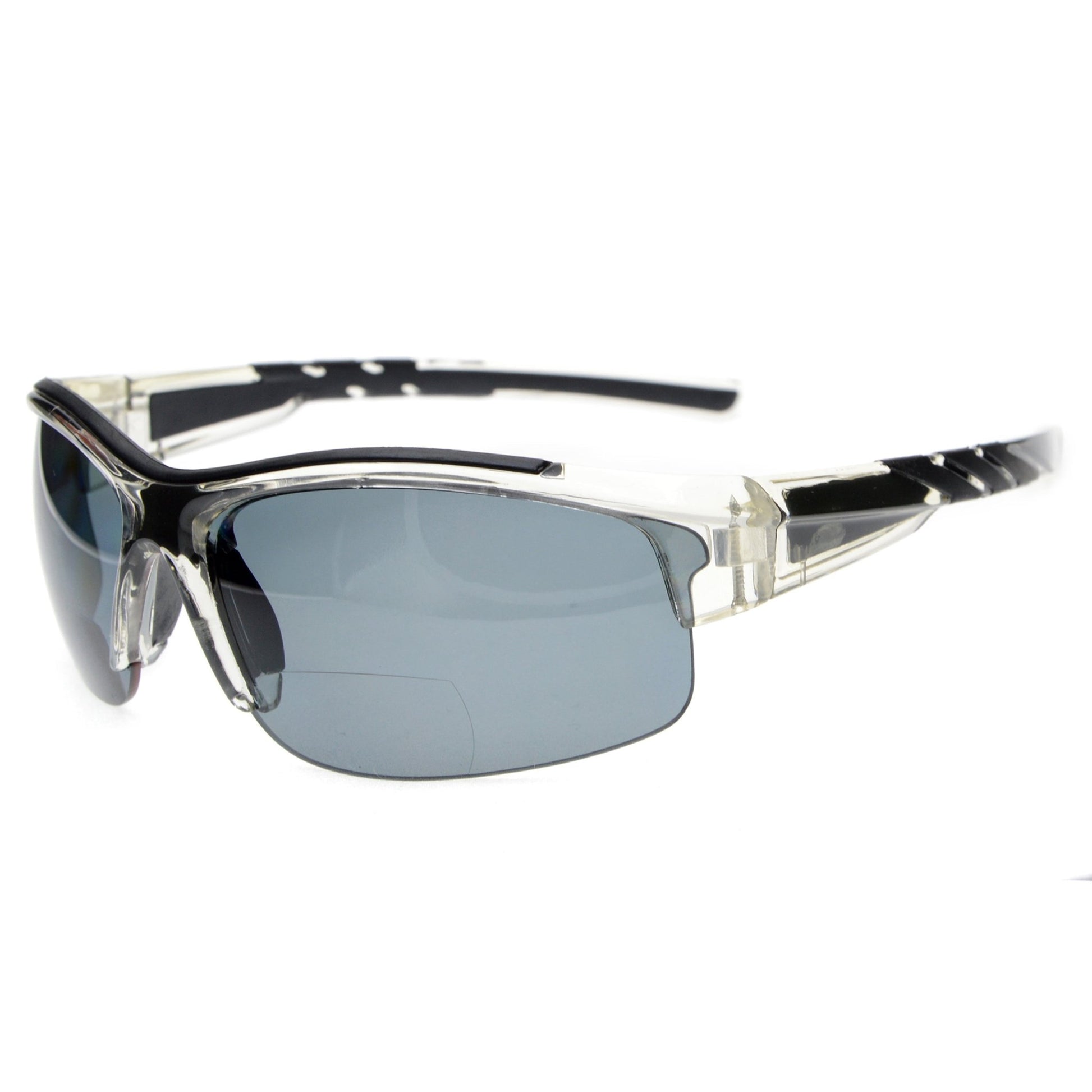 Half Rim TR90 Unbreakable Sport Bifocal Sunglasses TH6226 - Grey +2.00