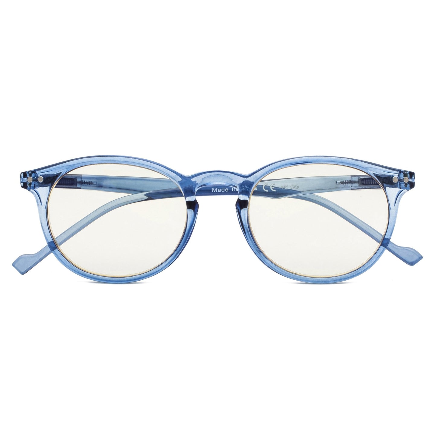Oval Round Computer Reading Glasses Blue 1-CG071