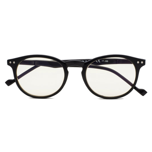 Oval Round Computer Reading Glasses Black 1-CG071