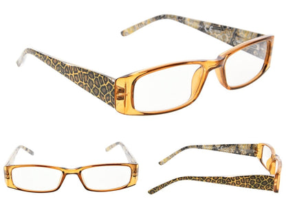 Leopard Rectangle Reading Glasses Chic Readers Women R006Aeyekeeper.com