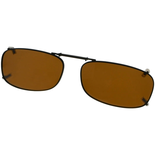 Rectanlge Sunglasses Clip On Polarized Brown C85