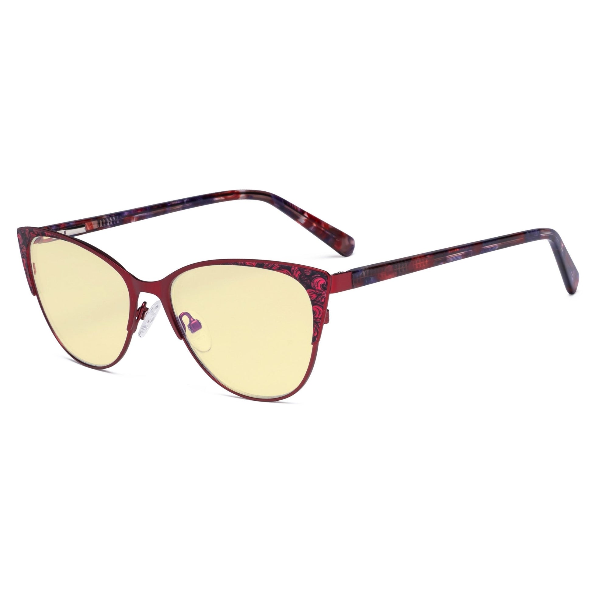 Butterfly Design Computer Eyeglasses Red LX19044-BB60