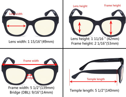 Oversized Progressive Multifocus Reading Glasses MTR1555