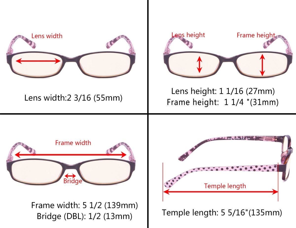 Polka Dots Patterned Eyeglasses CG908Peyekeeper.com