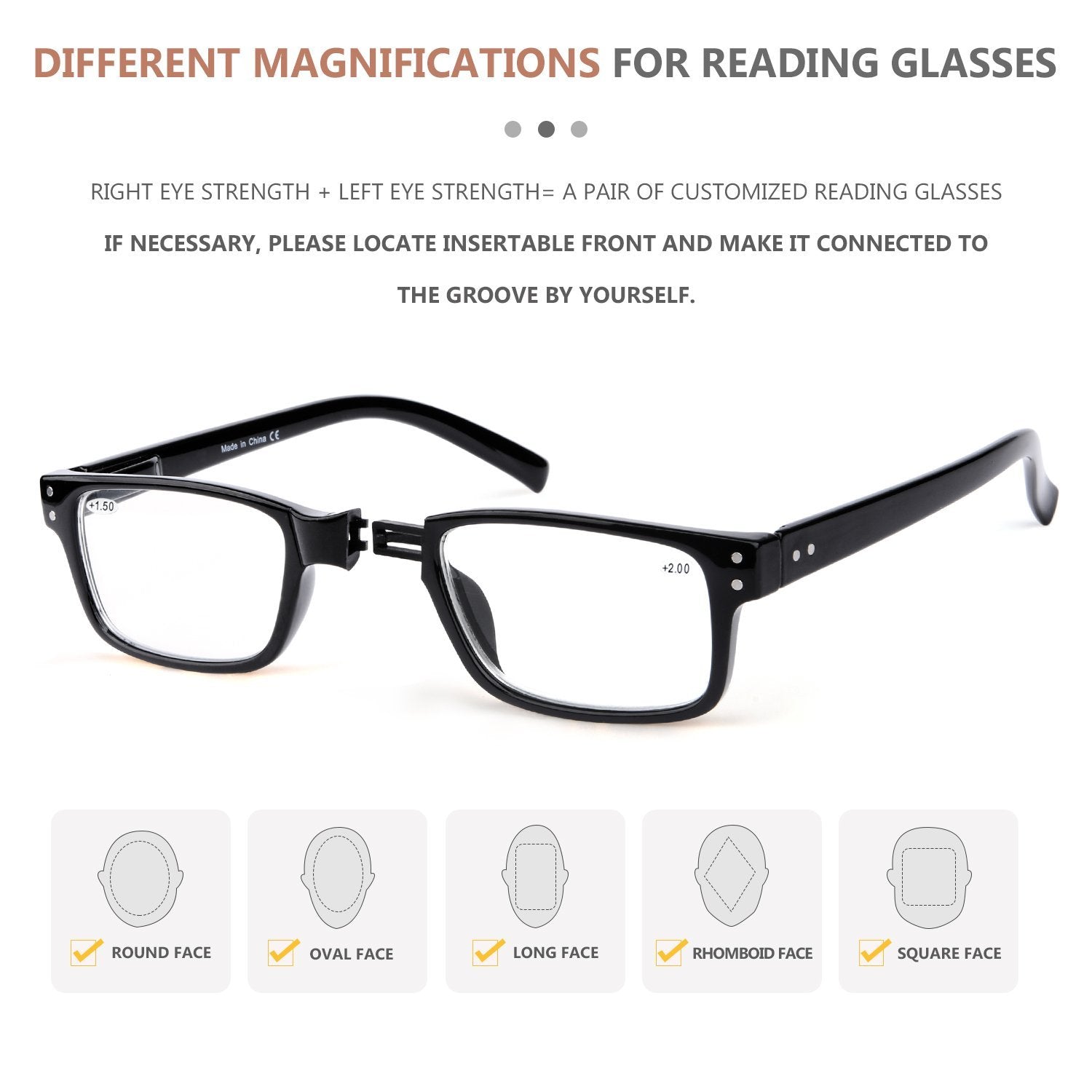Custom Reading Glasses with Different Strength for Each Eye eyekeeper