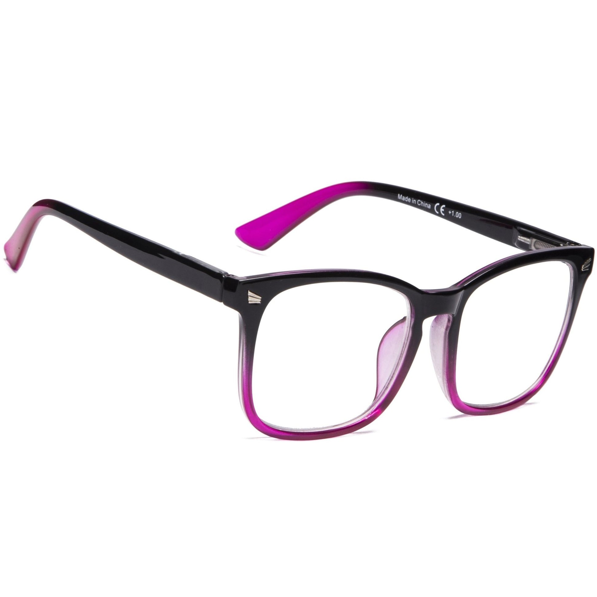 Fashion Reading Glasses Women Black Purple 5-RT1801