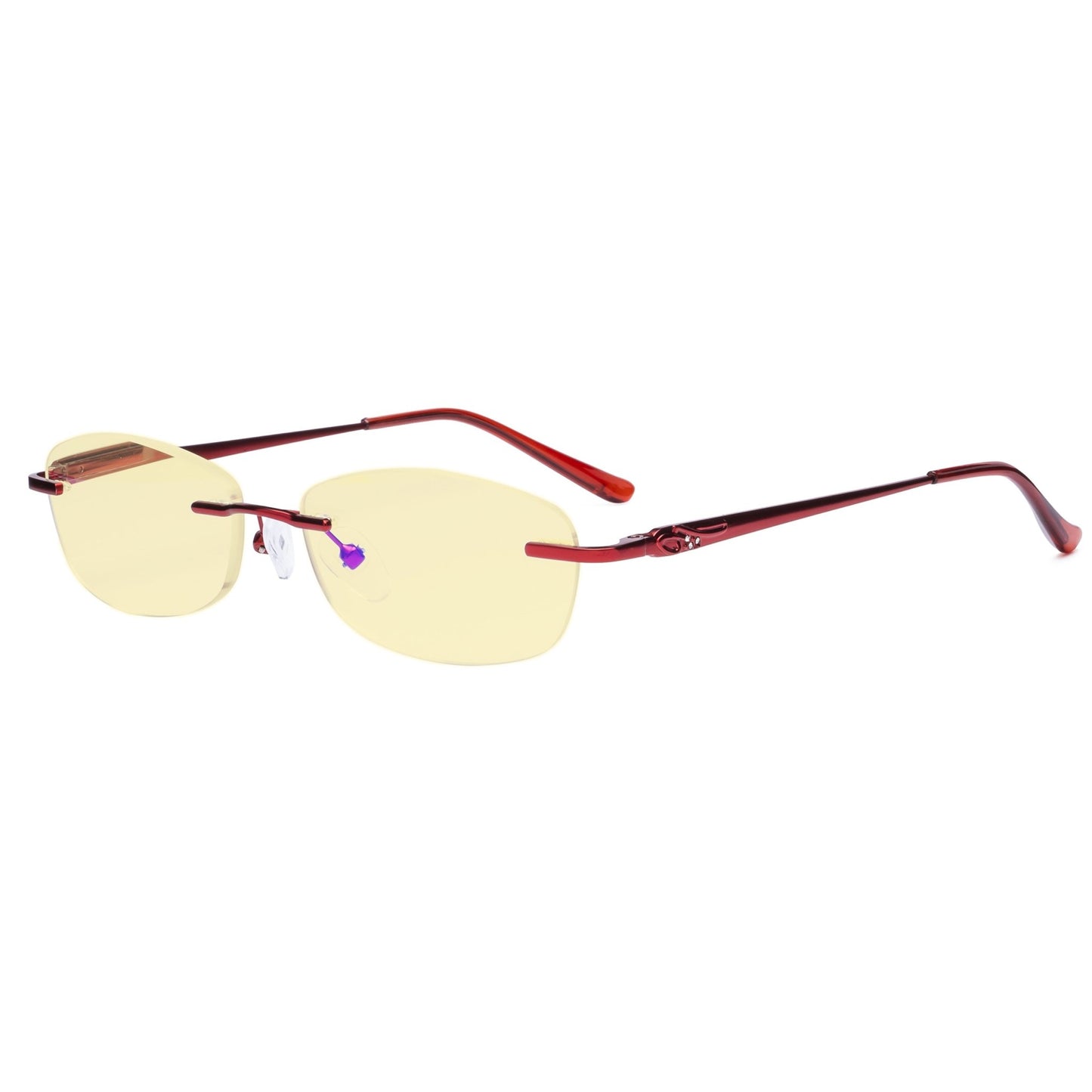 Frameless Computer Reading Glasses Red TMWK9903A