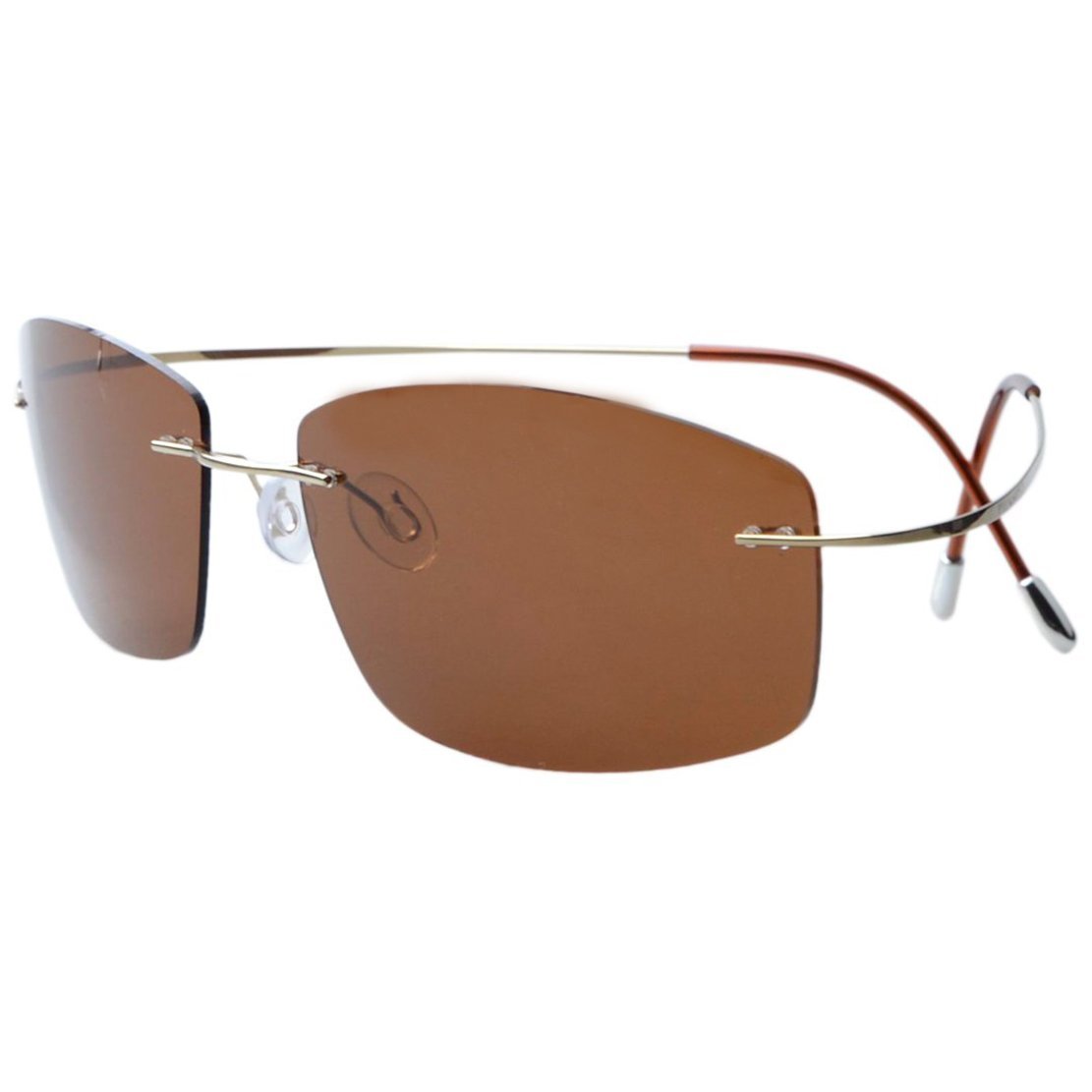 Rimless Sunglasses Brown S1504