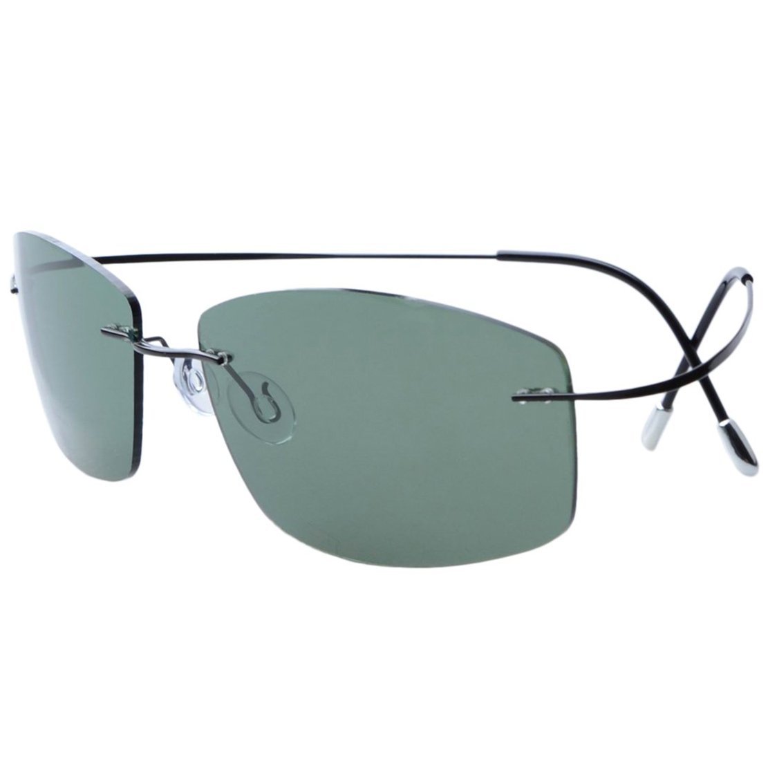Rimless Sunglasses Green S1504