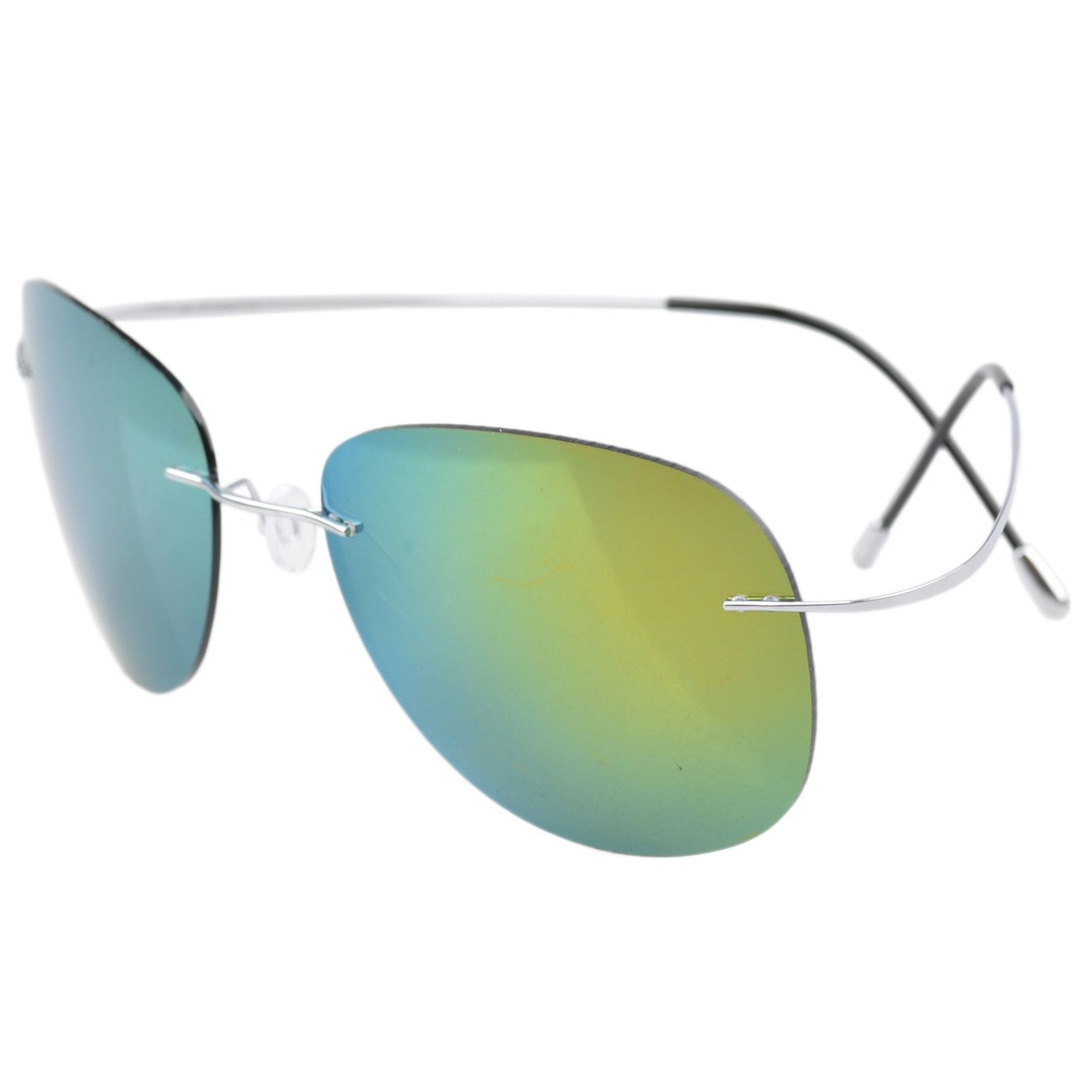Rimless Titanium Frame Polarized Sunglasses S1501