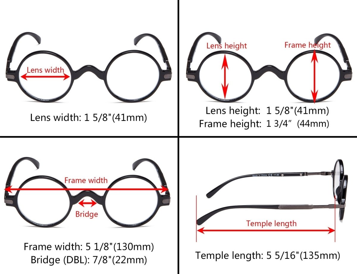 Round Chic Reading Glasses for Men and Women R077Beyekeeper.com