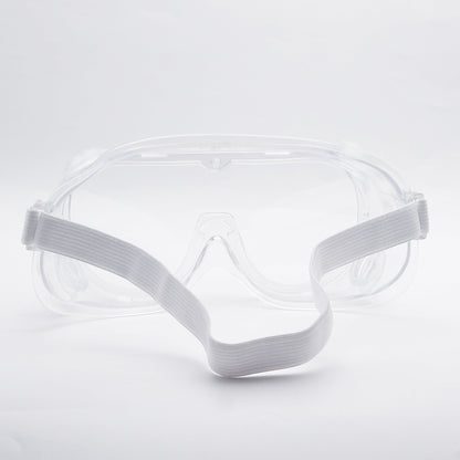Safety Goggles Wrap Around Eyewear with Crystal Clear Lens and Adjustable Elastic Strap Z87