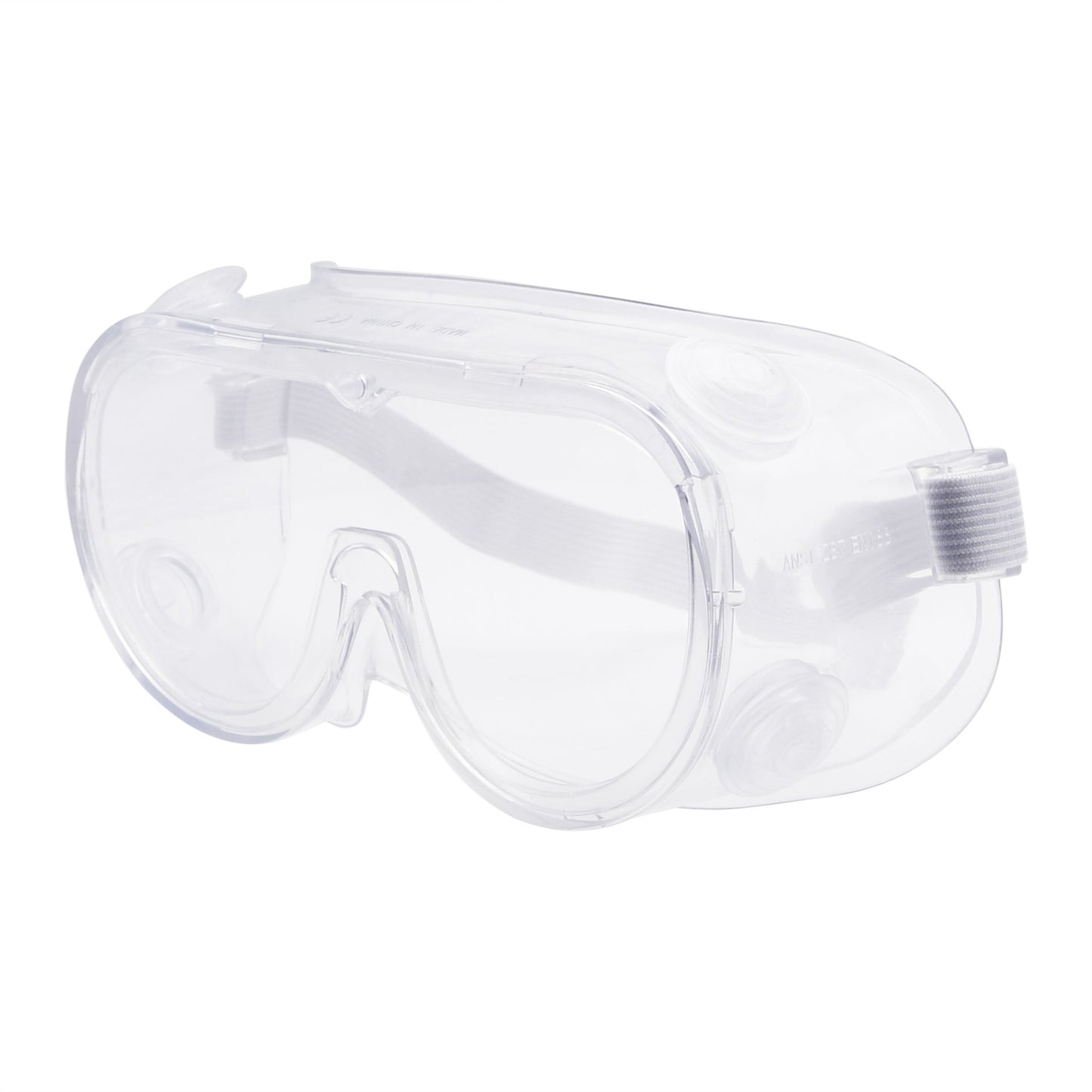 Safety Goggles Wrap Around Eyewear with Anti-Fog Crystal Clear Lens and Adjustable Elastic Strap