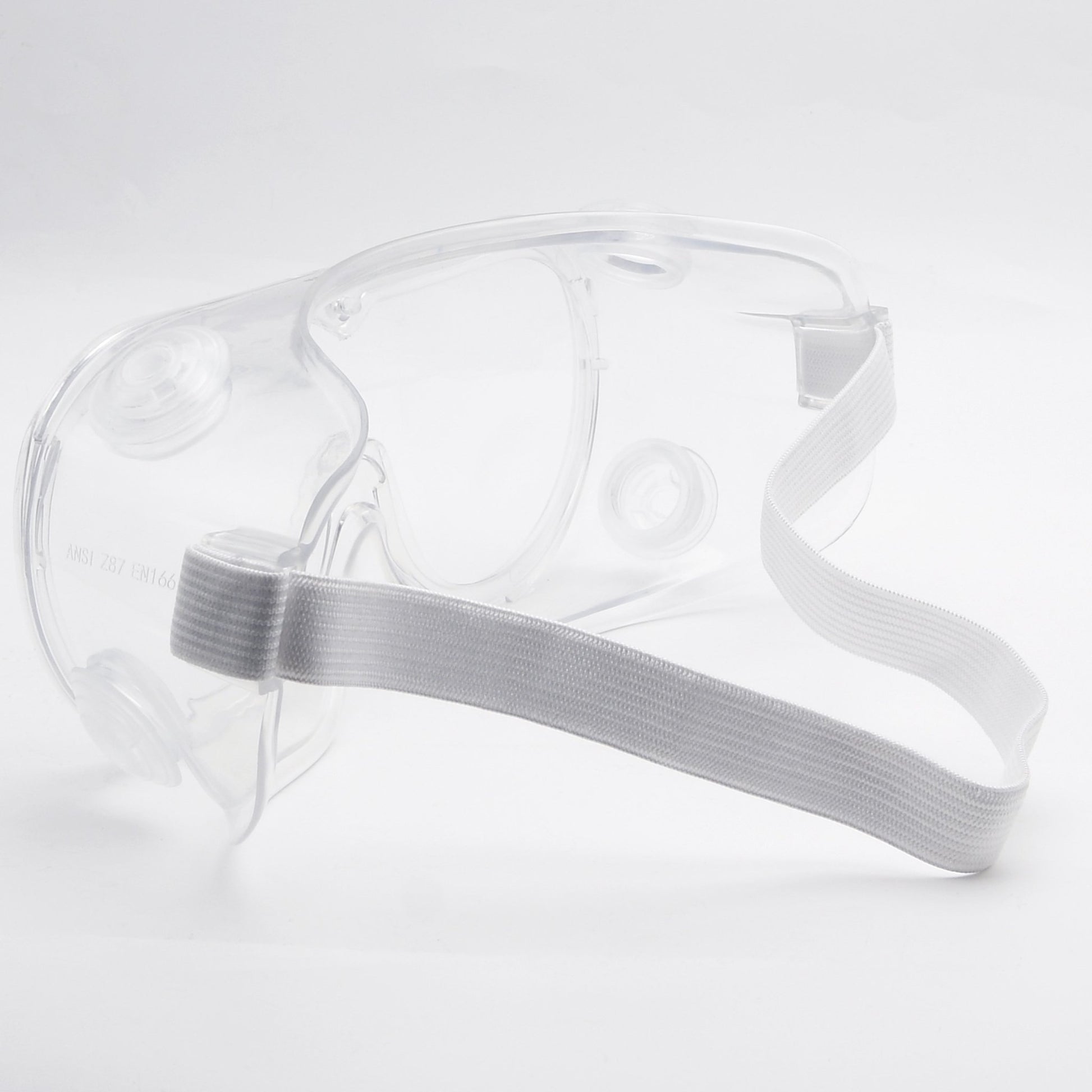Safety Goggles Wrap Around Eyewear with Crystal Clear Lens and Adjustable Elastic Strap Z87