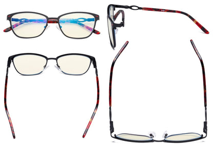 Square Blue Light Filter Eyeglasses for Women LX19019-BB40eyekeeper.com