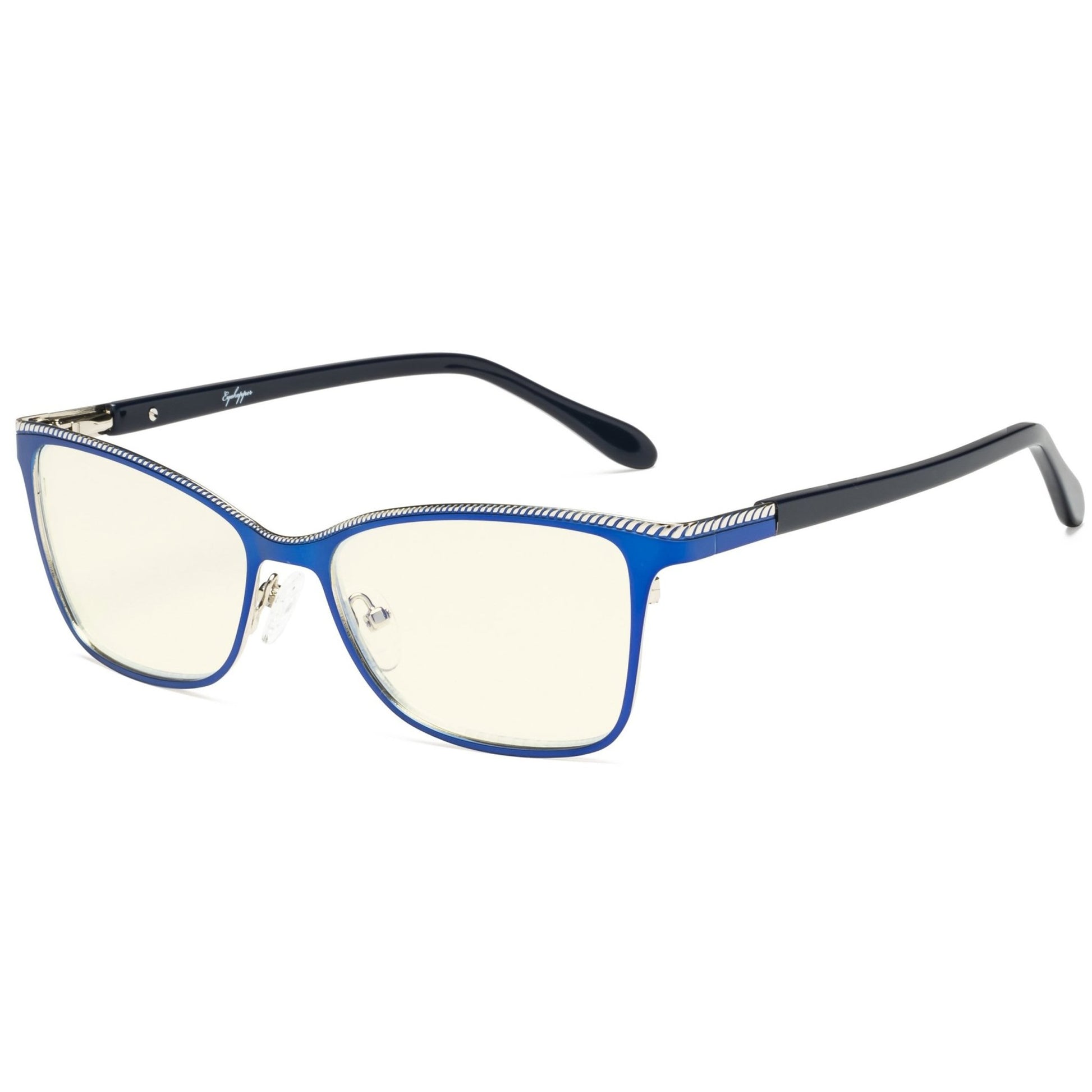 Computer Reading Glasses Blue Silver LX17020