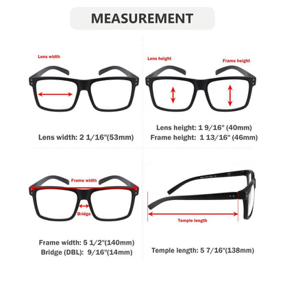 Transition Photochromic Reading Glasses Dimension