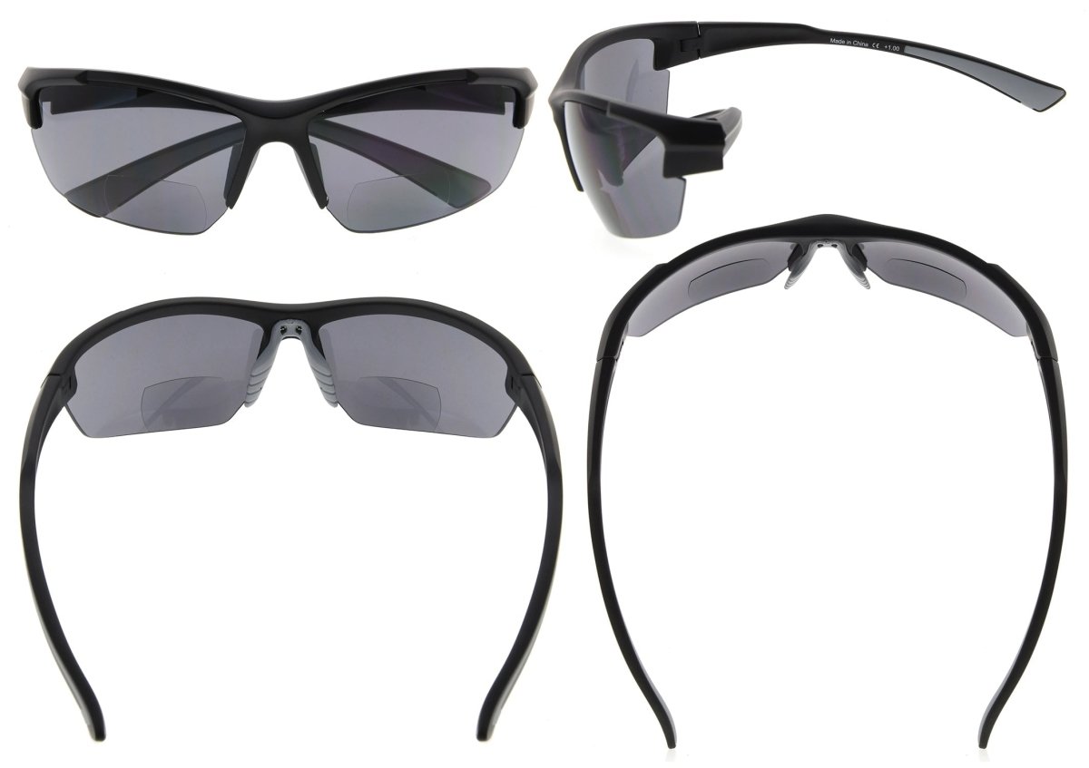 Stylish Half Rim Rectangle Bifocal Sunglasses Women SG901eyekeeper.com