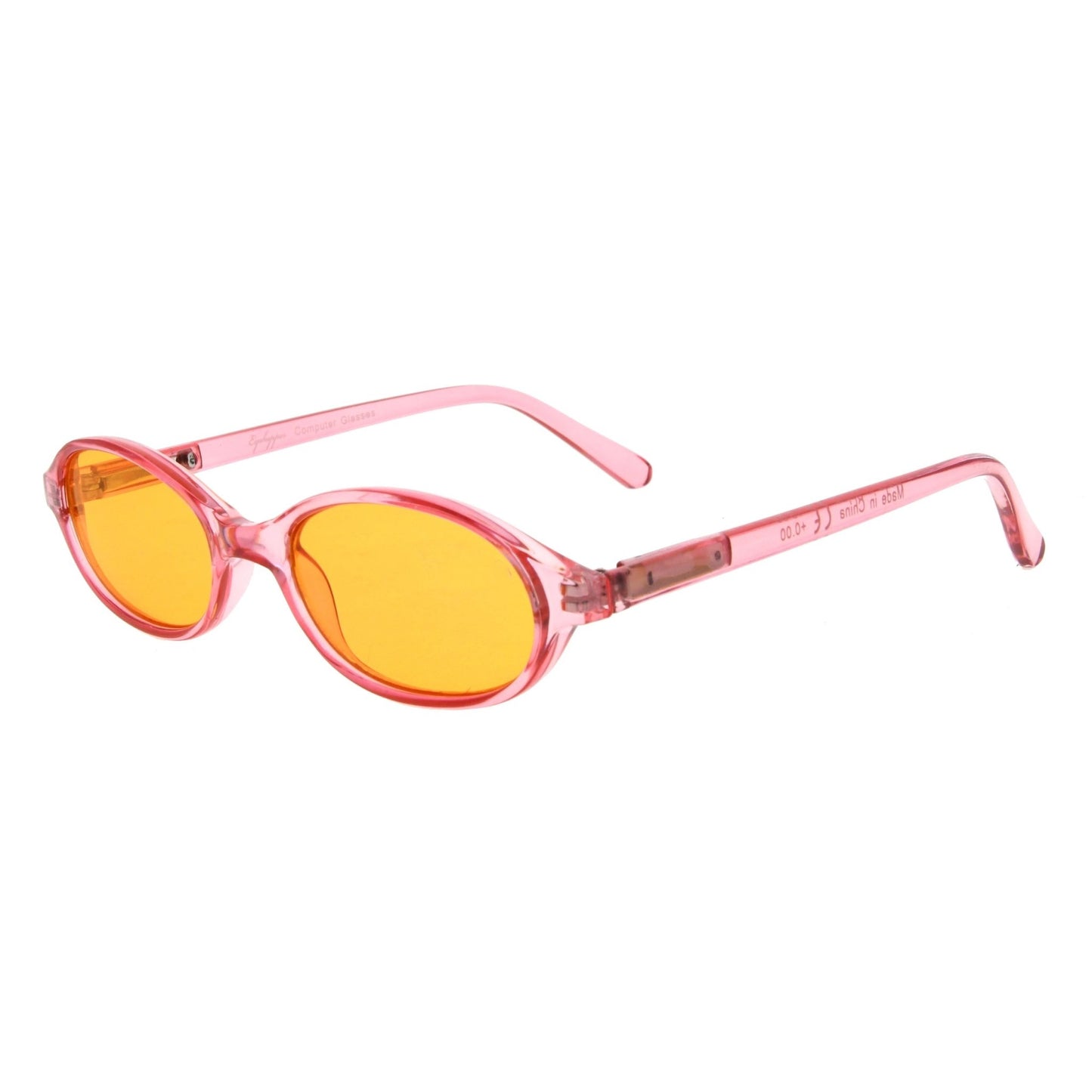 Stylish Oval Computer Eyeglasses for Kids Pink DSK01