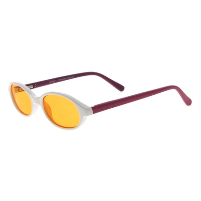 Stylish Oval Computer Eyeglasses for Kids White/Pink DSK01