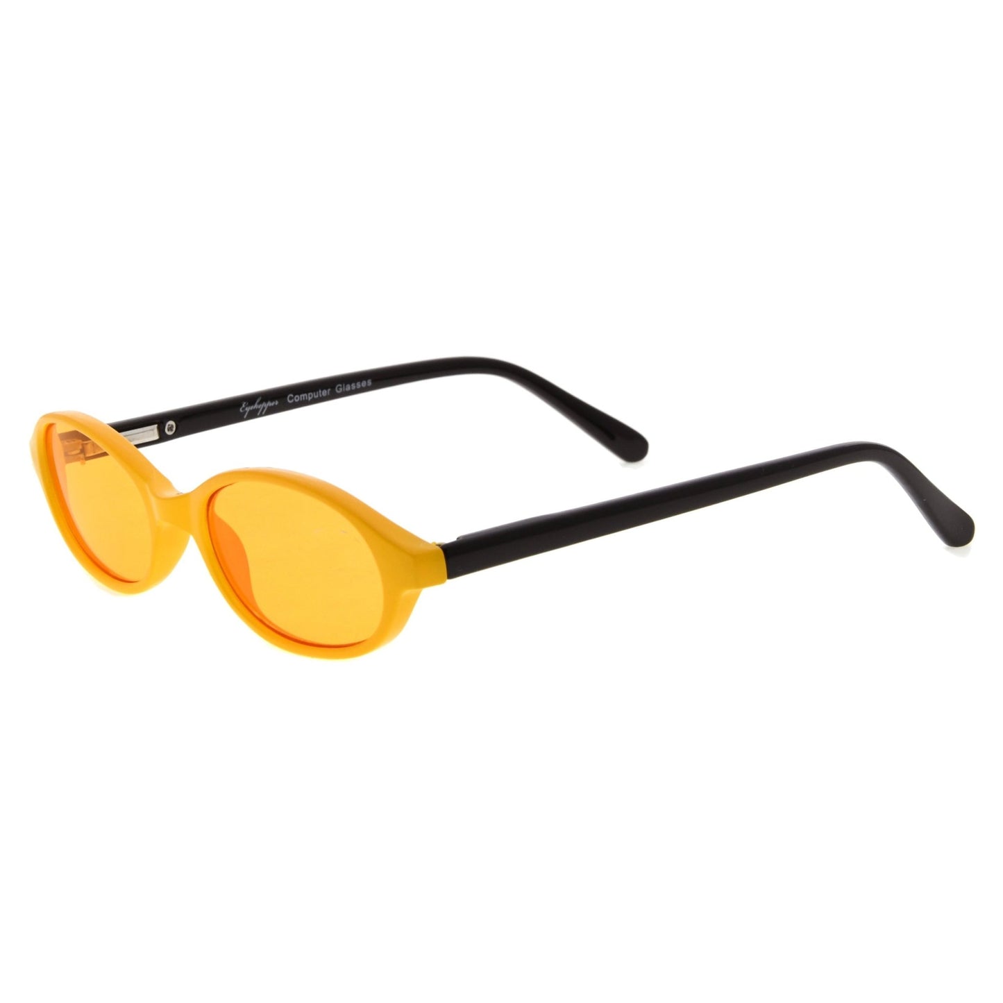 Stylish Oval Computer Eyeglasses for Kids Yellow/Black DSK01