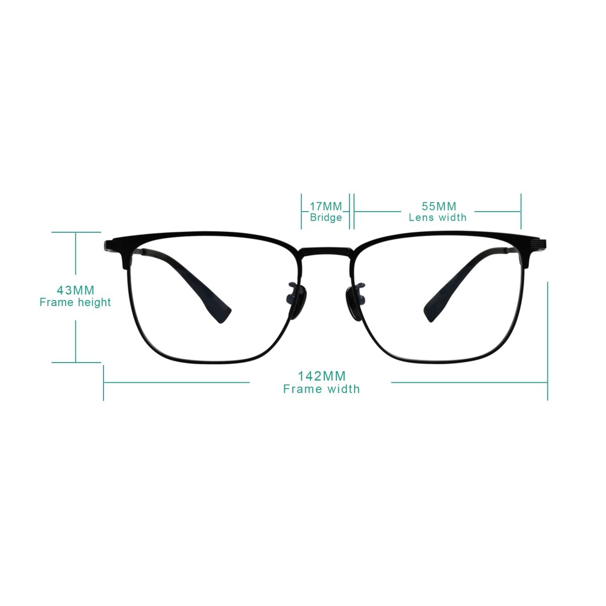 Prescription Eyeglasses Rx Spec Titanium Wire Rimmed Glasses Men
