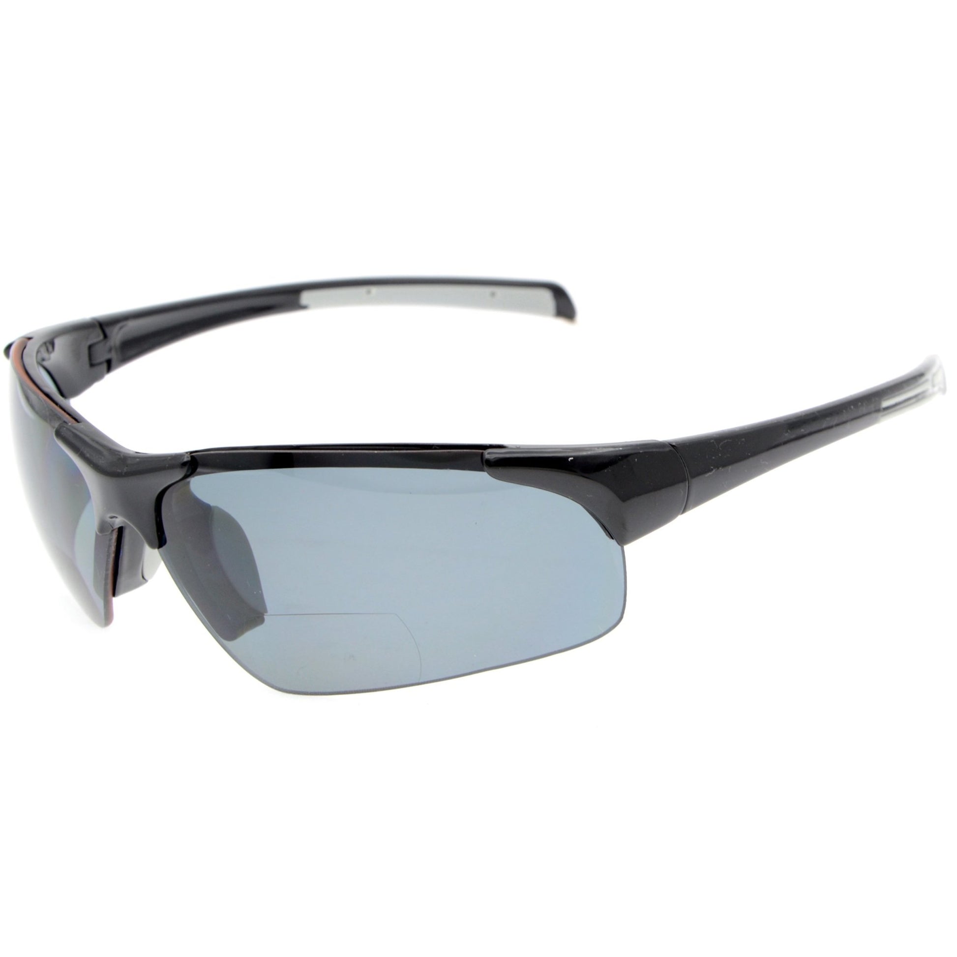 Half-rim Bifocal Sunglasses Shiny Black TH6186 