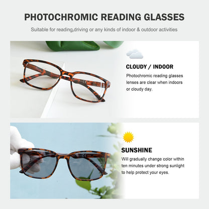 Square Photochromic Reading Glasses BSR151