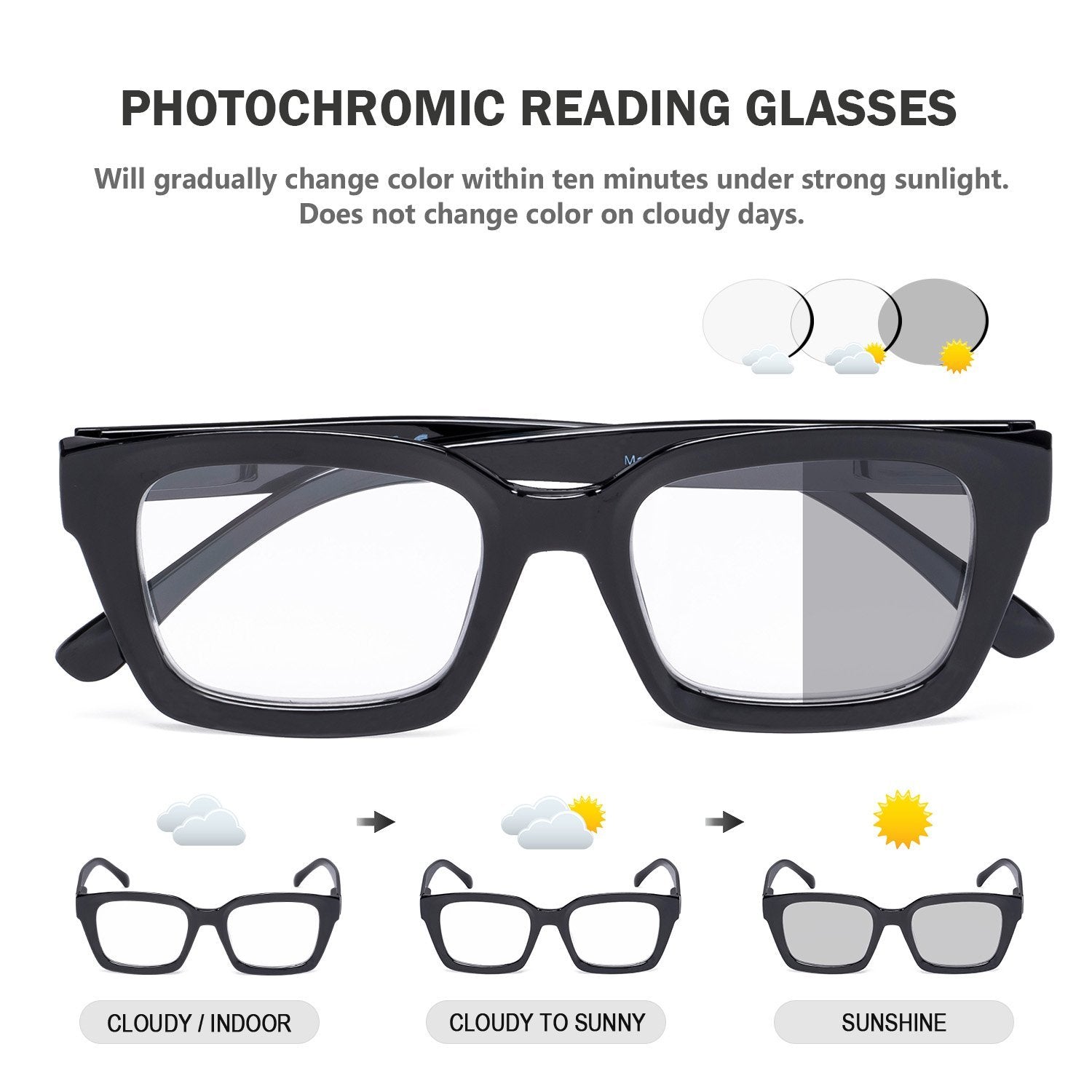 Square Transition Photochromic Readers BS9106